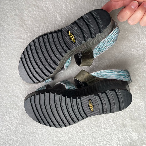 Keen Wedge Sandals Blue/Green Size 7 - Picture 10 of 10
